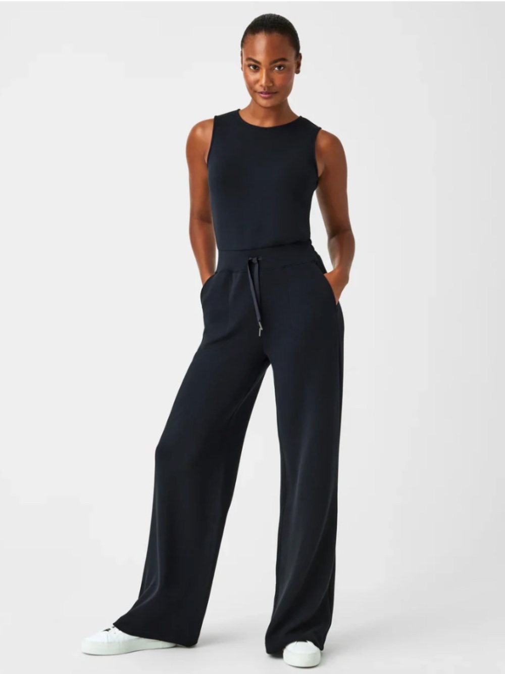 SPANX AirEssentials Tie-Waist Sleeveless Jumpsuit